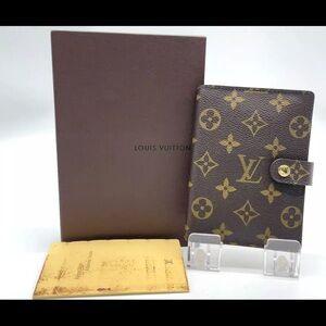LOUIS VUITTON Monogram Agenda PM Notebook W/Box